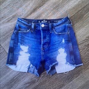 Hollister Women's Blue Denim Shorts